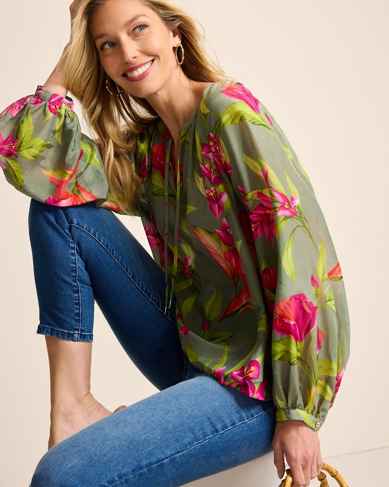 Agua Amara Lavish Blooms Peasant Top - Tommy Bahama Women