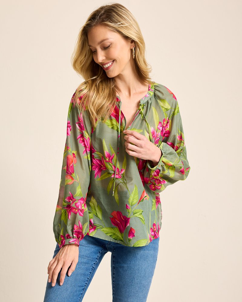 Agua Amara Lavish Blooms Peasant Top - Tommy Bahama Women