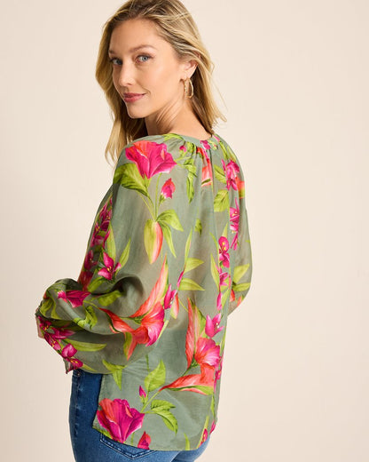 Agua Amara Lavish Blooms Peasant Top - Tommy Bahama Women