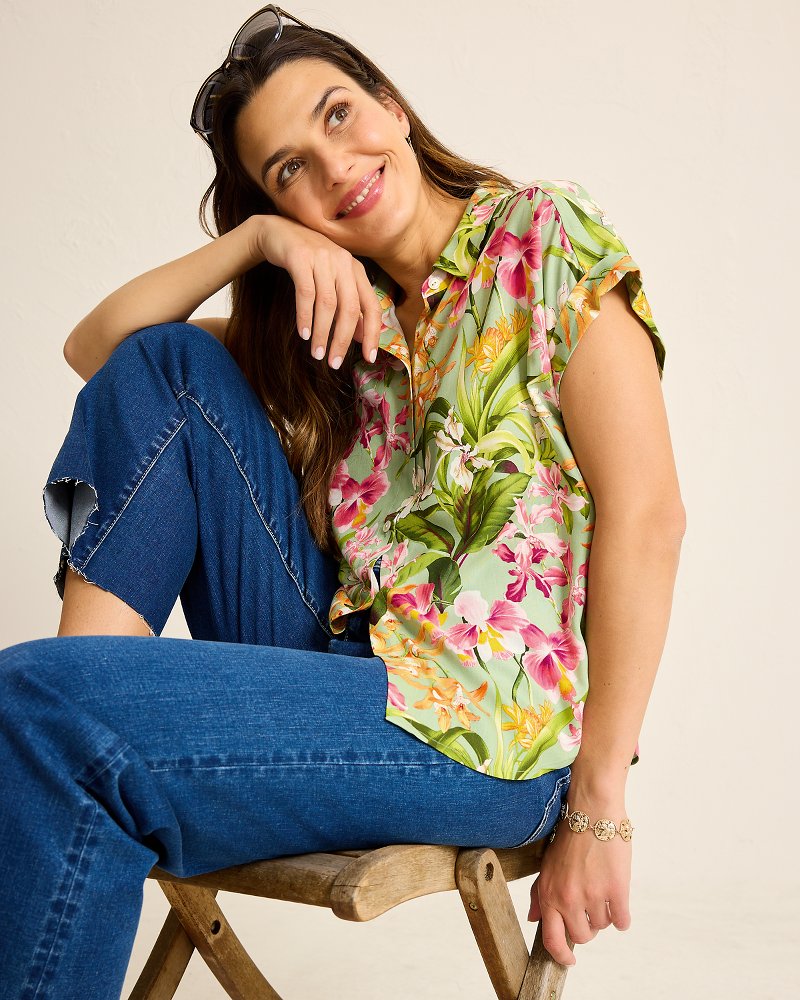 Orchid Bay Silk Camp Shirt - Tommy Bahama Women