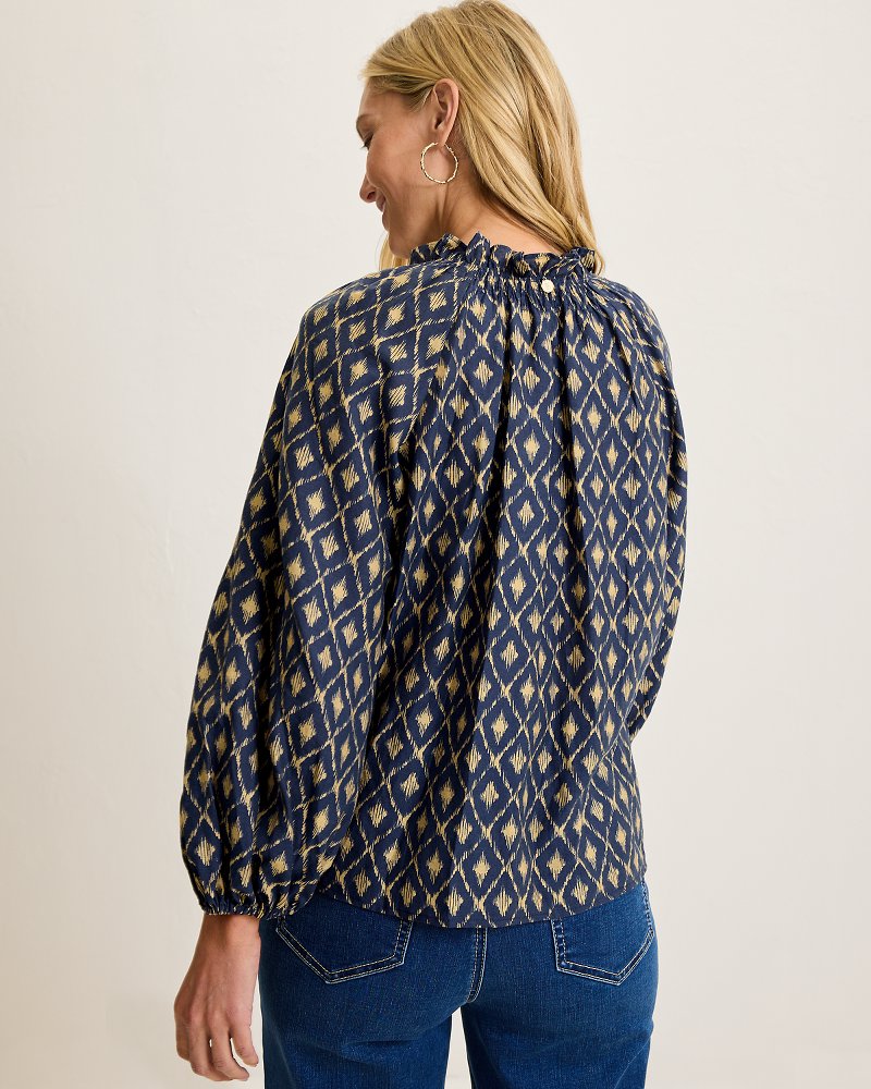 Diamond Cay Smocked Peasant Top - Tommy Bahama Women