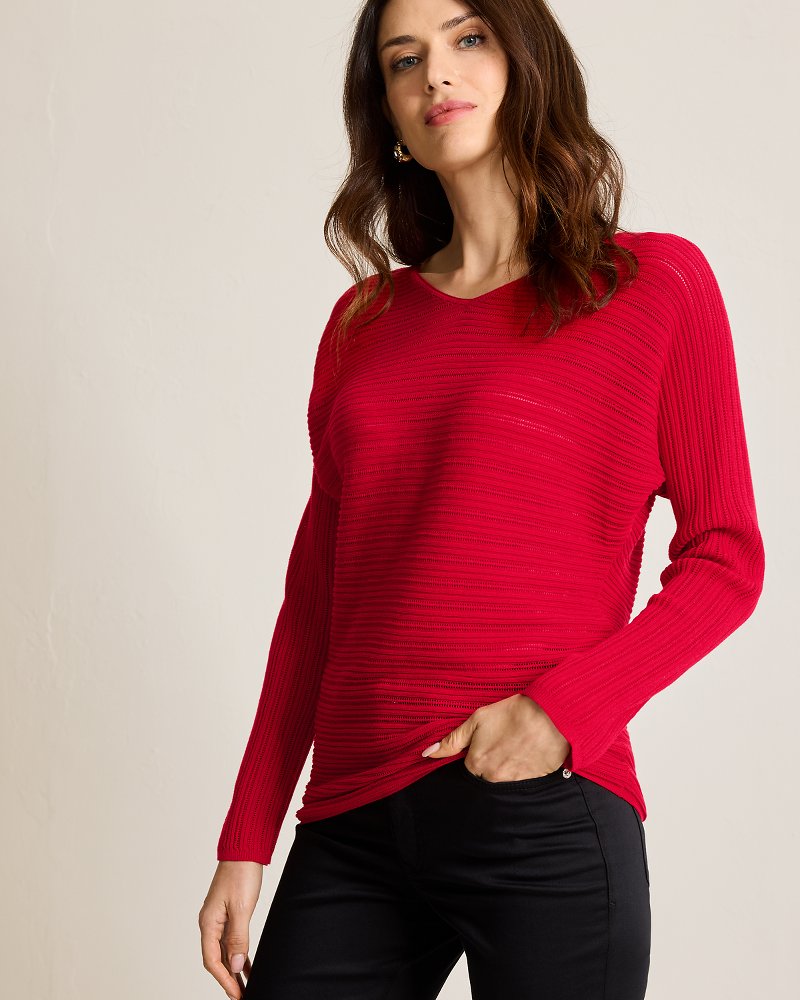 Jewel Bay Sequin V-Neck Sweater - Tommy Bahama Women