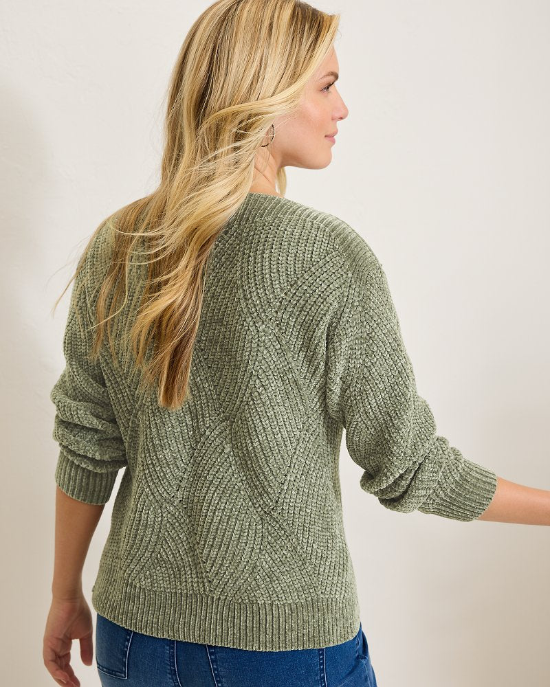 Island Luna Chenille Shell Stitch Boat-Neck Sweater - Tommy Bahama Women
