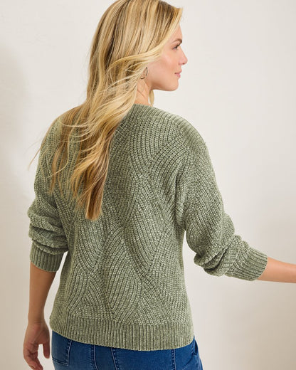Island Luna Chenille Shell Stitch Boat-Neck Sweater - Tommy Bahama Women