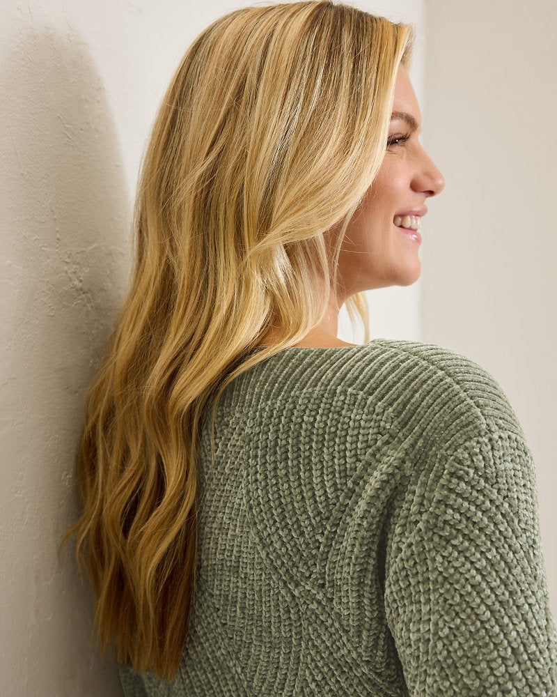 Island Luna Chenille Shell Stitch Boat-Neck Sweater - Tommy Bahama Women