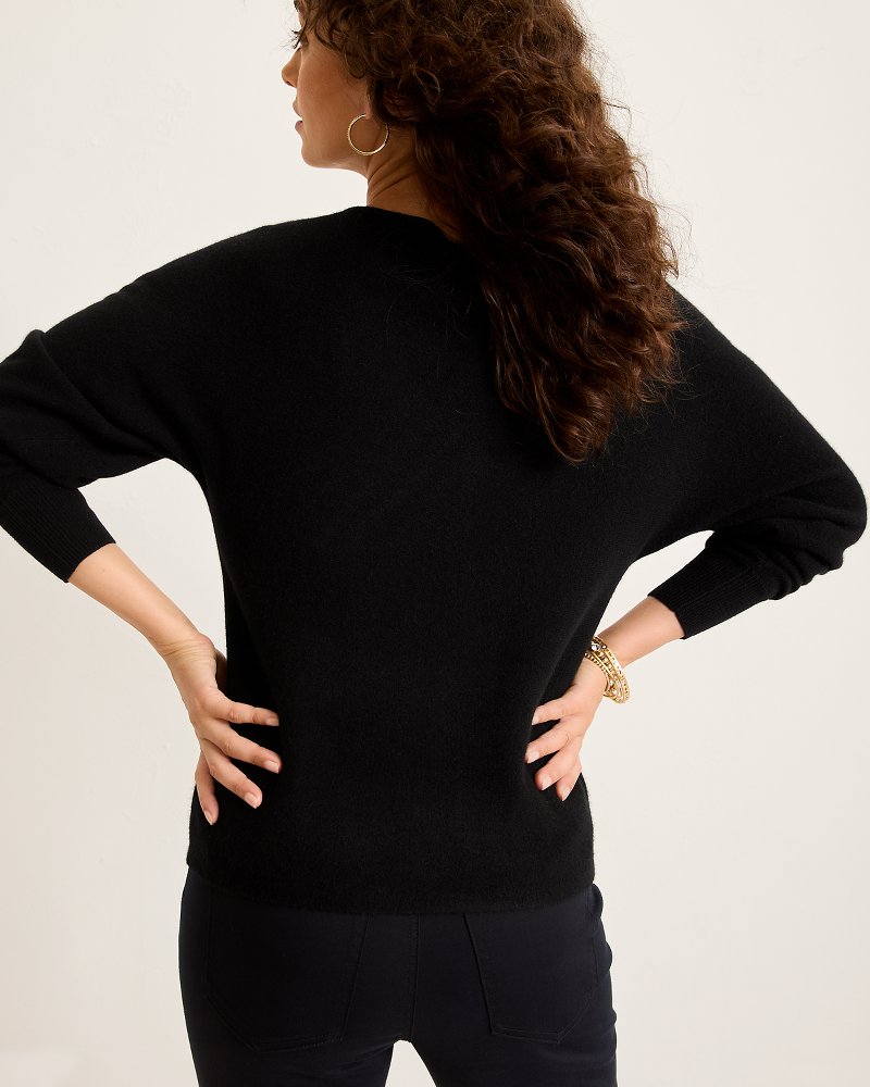 Embellished Pineapple Cashmere-Blend Sweater - Tommy Bahama Women