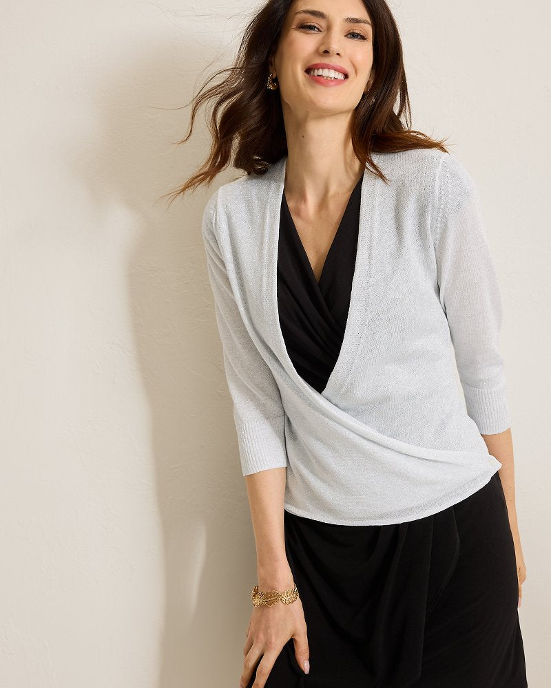 Addison Shimmer Linen-Blend Cardigan - Tommy Bahama Women
