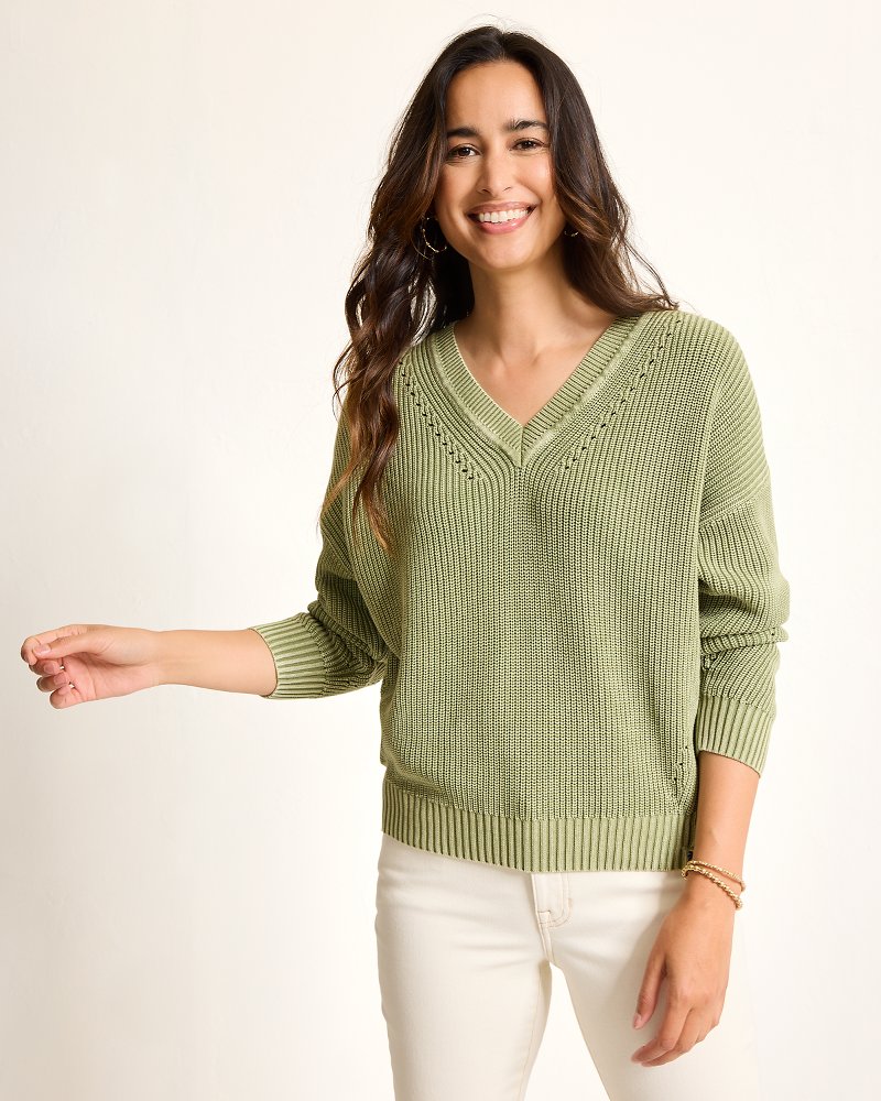 Salt Wash V-Neck Sweater - Tommy Bahama Women