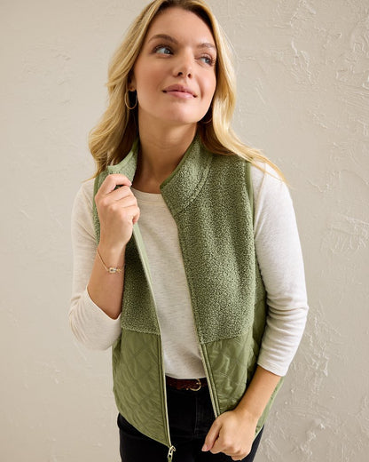 Faux Sherpa Hybrid Vest - Tommy Bahama Women