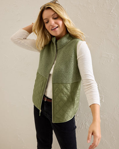 Faux Sherpa Hybrid Vest - Tommy Bahama Women