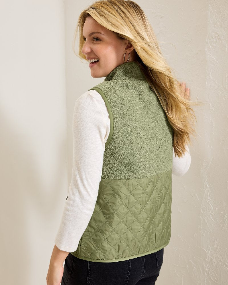 Faux Sherpa Hybrid Vest - Tommy Bahama Women