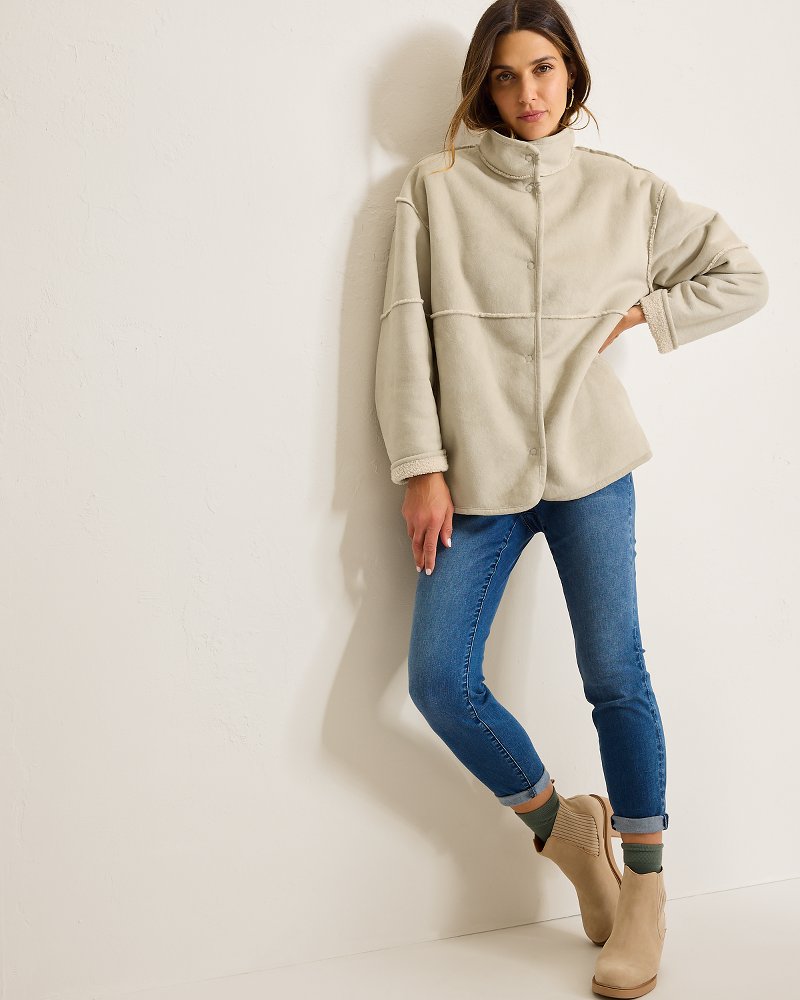 Reversible Faux Shearling Coat - Tommy Bahama Women