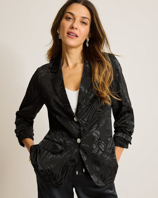 Satin Jacquard Blazer - Tommy Bahama Women