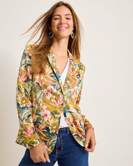 Flora Amora Satin Blazer - Tommy Bahama Women