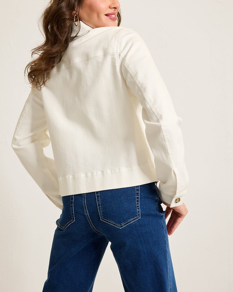 Cotton Twill Cropped Peacoat - Tommy Bahama Women