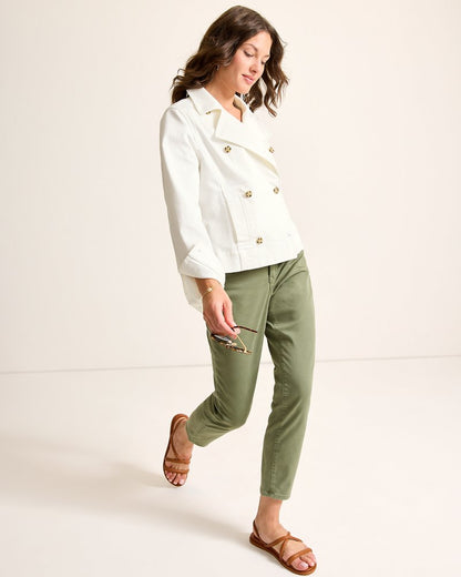 Cotton Twill Cropped Peacoat - Tommy Bahama Women