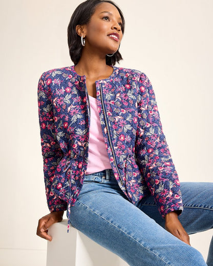 Sweeping Floral Quilted Jacket - Tommy Bahama Women