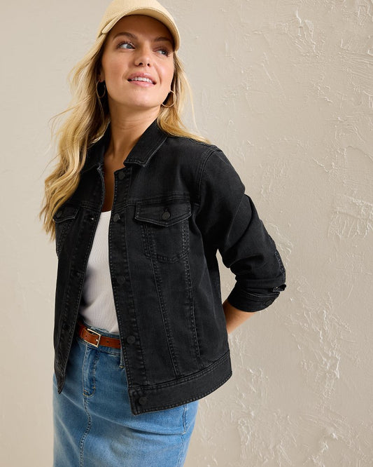 Black Classic Jean Jacket - Tommy Bahama Women