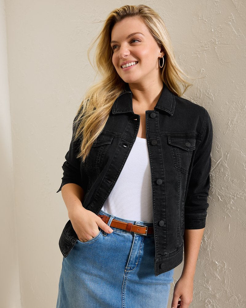 Black Classic Jean Jacket - Tommy Bahama Women