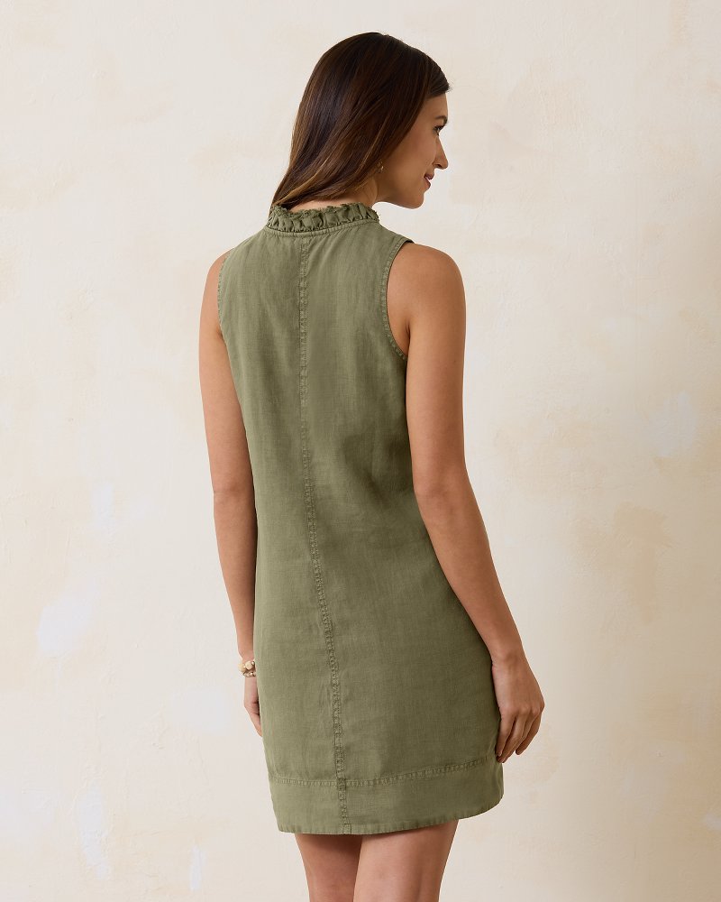 Two Palms Double-Ruffle Linen Dress - Tommy Bahama Women
