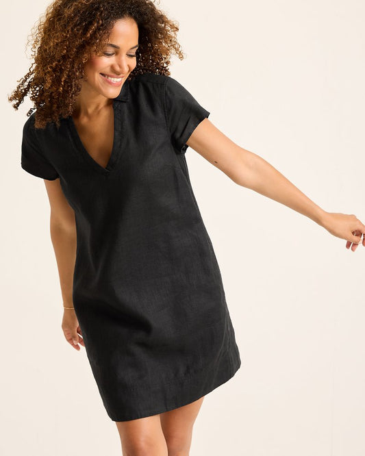 Two Palms Short-Sleeve Linen Collared Dress - Tommy Bahama Women