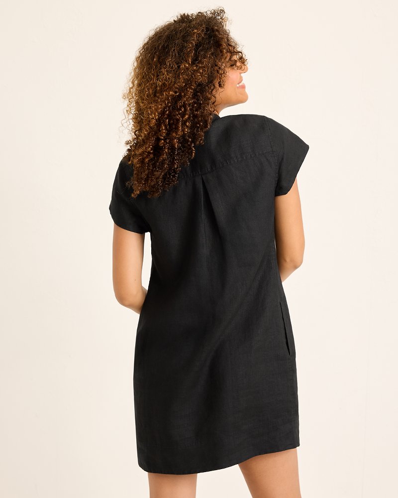 Two Palms Short-Sleeve Linen Collared Dress - Tommy Bahama Women