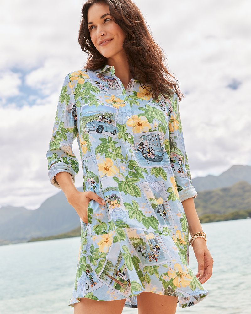 Disney Coastalina Postcard to Paradise Linen Dress - Tommy Bahama Women