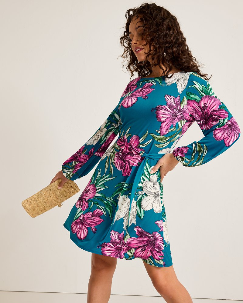 Villa Garden Long-Sleeve Short Dress - Tommy Bahama Women