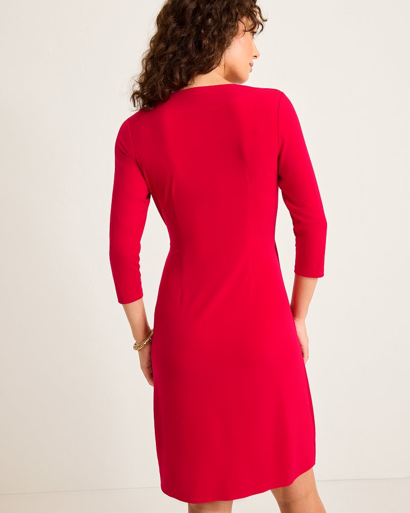 Clara 3/4-Sleeve Faux-Wrap Dress - Tommy Bahama Women