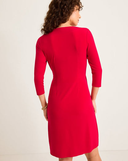 Clara 3/4-Sleeve Faux-Wrap Dress - Tommy Bahama Women