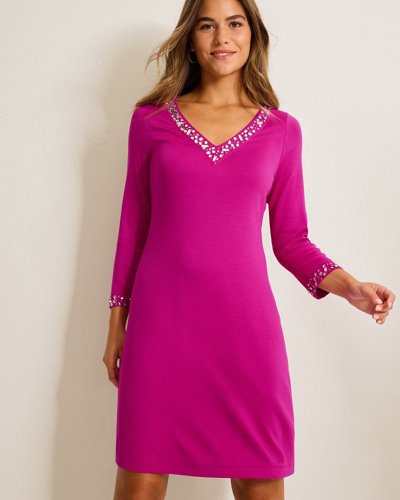 Darcy Embellished V-Neck Dress - Tommy Bahama Women