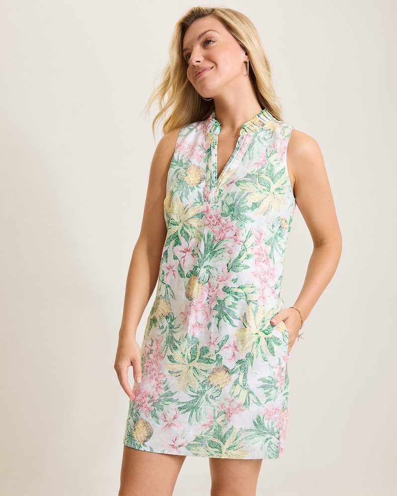 Two Palms Orchid Oasis Linen Shift Dress - Tommy Bahama Women