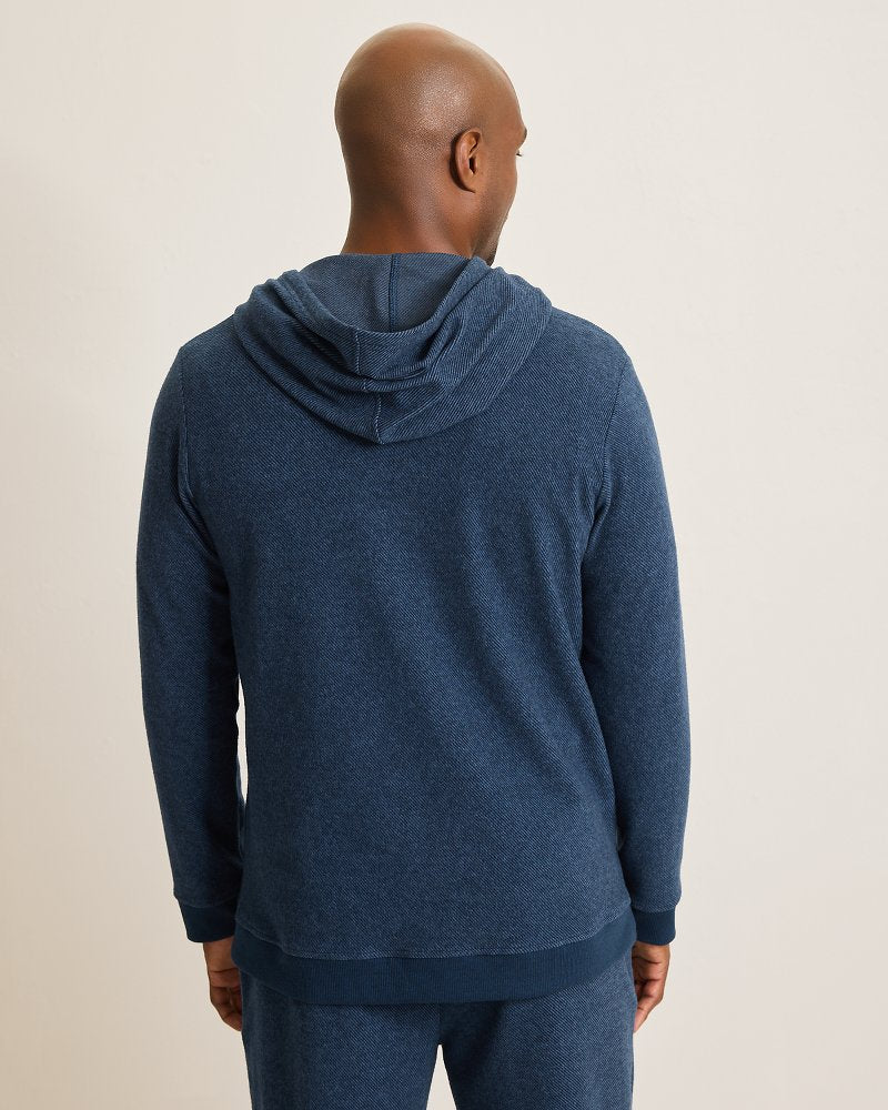 Big & Tall Textured Twill Stripe Hoodie - Tommy Bahama Men