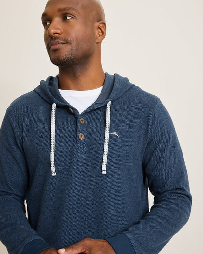 Big & Tall Textured Twill Stripe Hoodie - Tommy Bahama Men