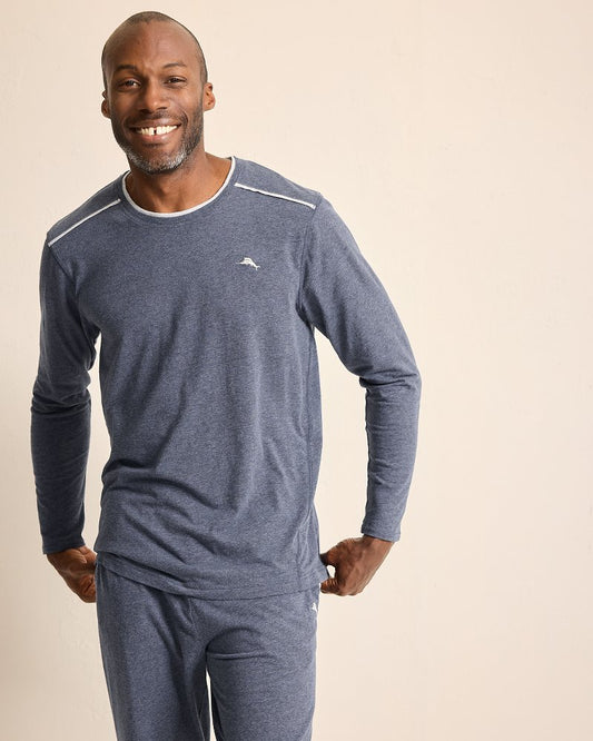 Big & Tall Jersey Long-Sleeve Crewneck T-Shirt - Tommy Bahama Men