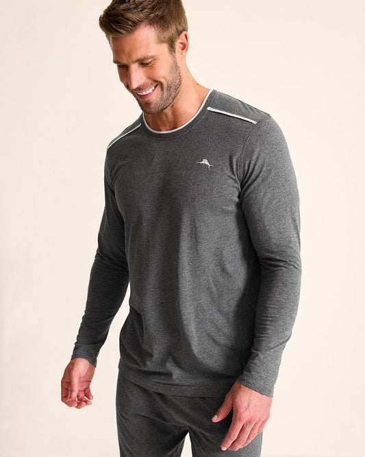 Big & Tall Jersey Long-Sleeve Crewneck T-Shirt - Tommy Bahama Men