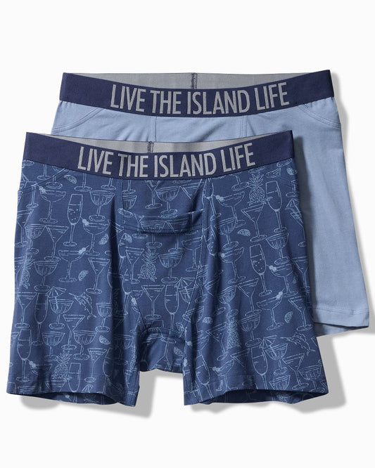 Cotton-Modal Boxer Briefs - 2-Pack - Tommy Bahama Men