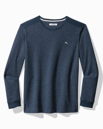 Textured Twill Stripe Crew Long-Sleeve Top - Tommy Bahama Men