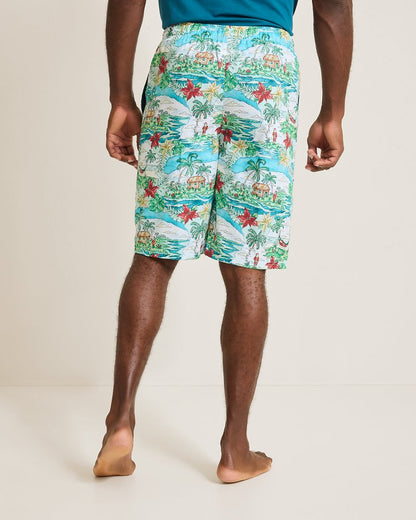 Big & Tall Woven Tropical Print Pajama Shorts - Tommy Bahama Men