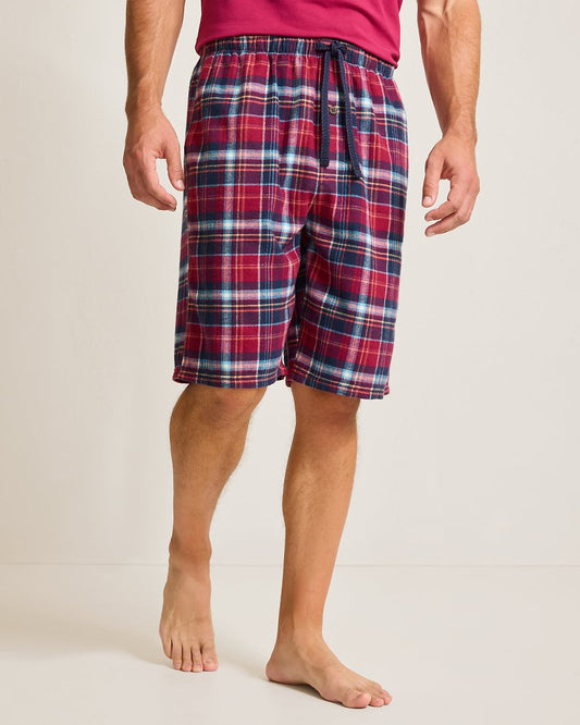 Big & Tall Flannel Plaid Pajama Shorts - Tommy Bahama Men