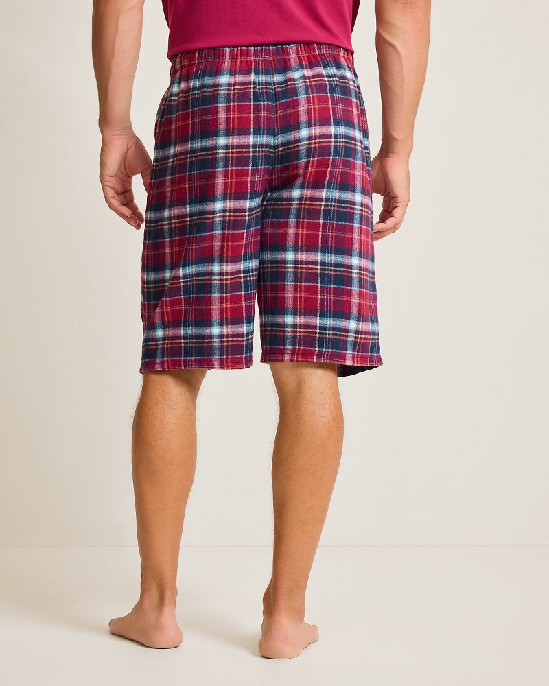 Big & Tall Flannel Plaid Pajama Shorts - Tommy Bahama Men
