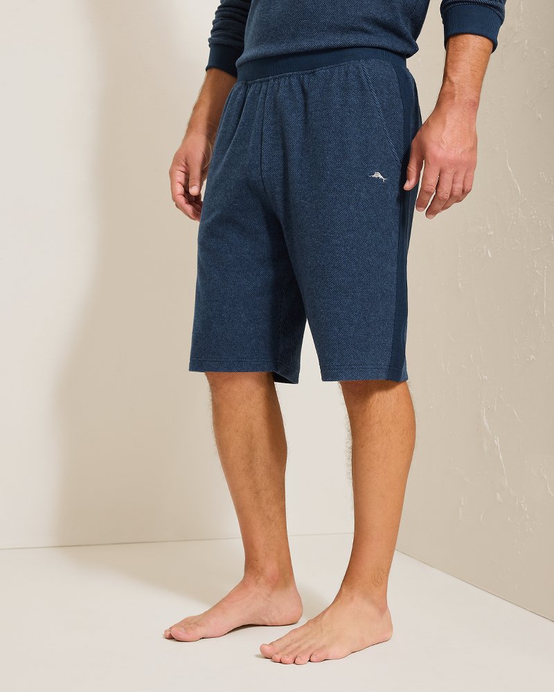 Textured Twill Stripe Pajama Shorts - Tommy Bahama Men
