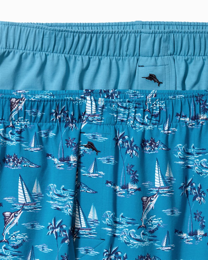 Cotton Knit Marlin Print Boxers — 2-Pack - Tommy Bahama Men