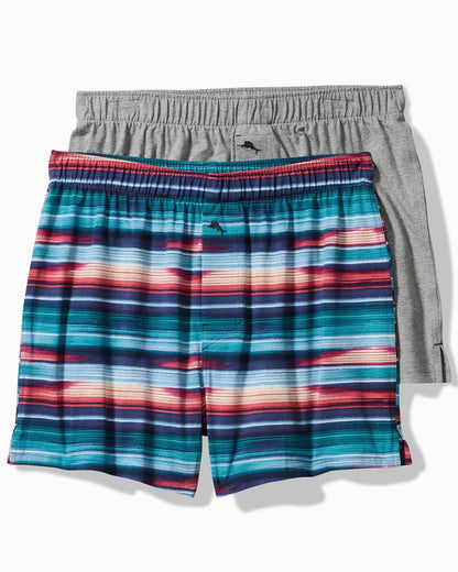 Tropical Print & Solid Knit Boxers—2-Pack - Tommy Bahama Men