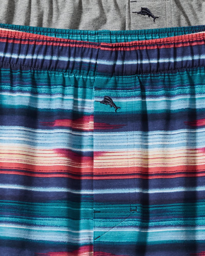 Tropical Print & Solid Knit Boxers—2-Pack - Tommy Bahama Men