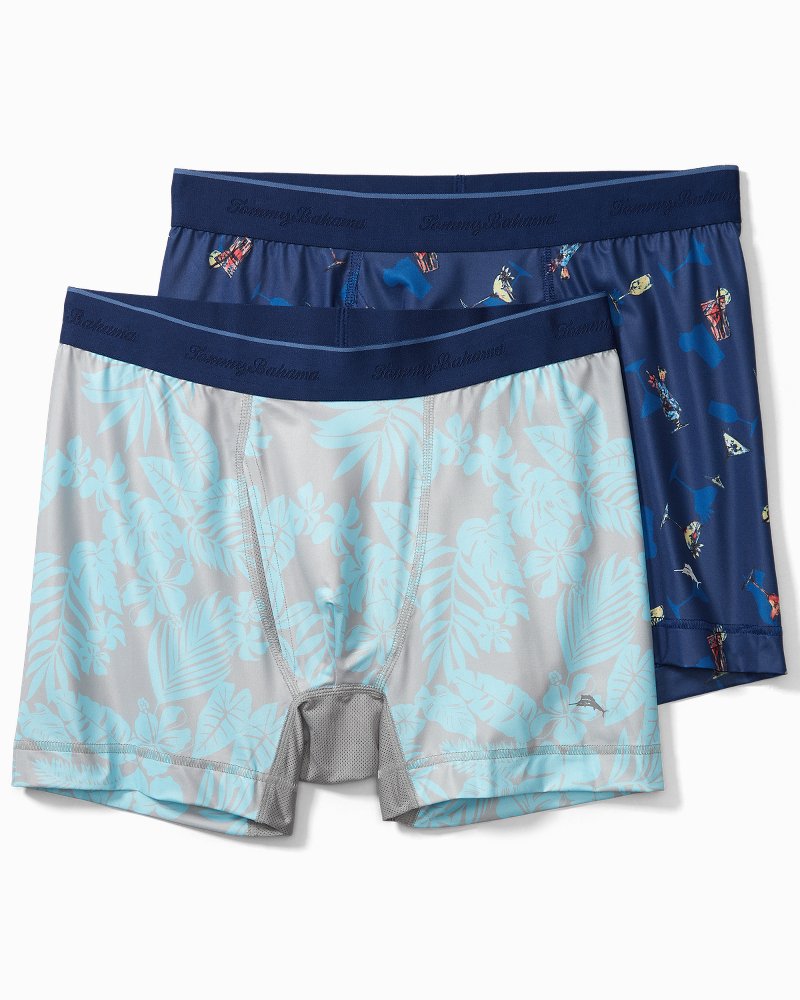 Mesh Tech Tropic Print Boxer Briefs — 2-Pack - Tommy Bahama Men