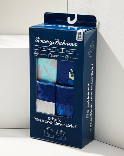Mesh Tech Tropic Print Boxer Briefs — 2-Pack - Tommy Bahama Men