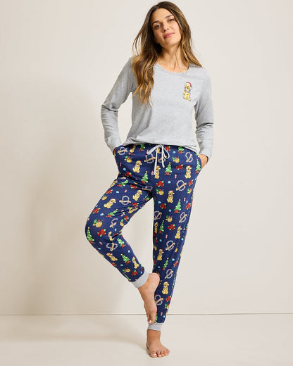 Holiday Dog Long Sleeve & Pants Family Pajama Set - Tommy Bahama Women