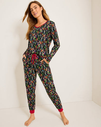 Holiday Parrot V-Neck & Pants Family Pajama Set - Tommy Bahama Women