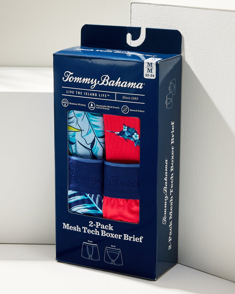 Mesh Tech Print Boxer Briefs — 2-Pack - Tommy Bahama Men